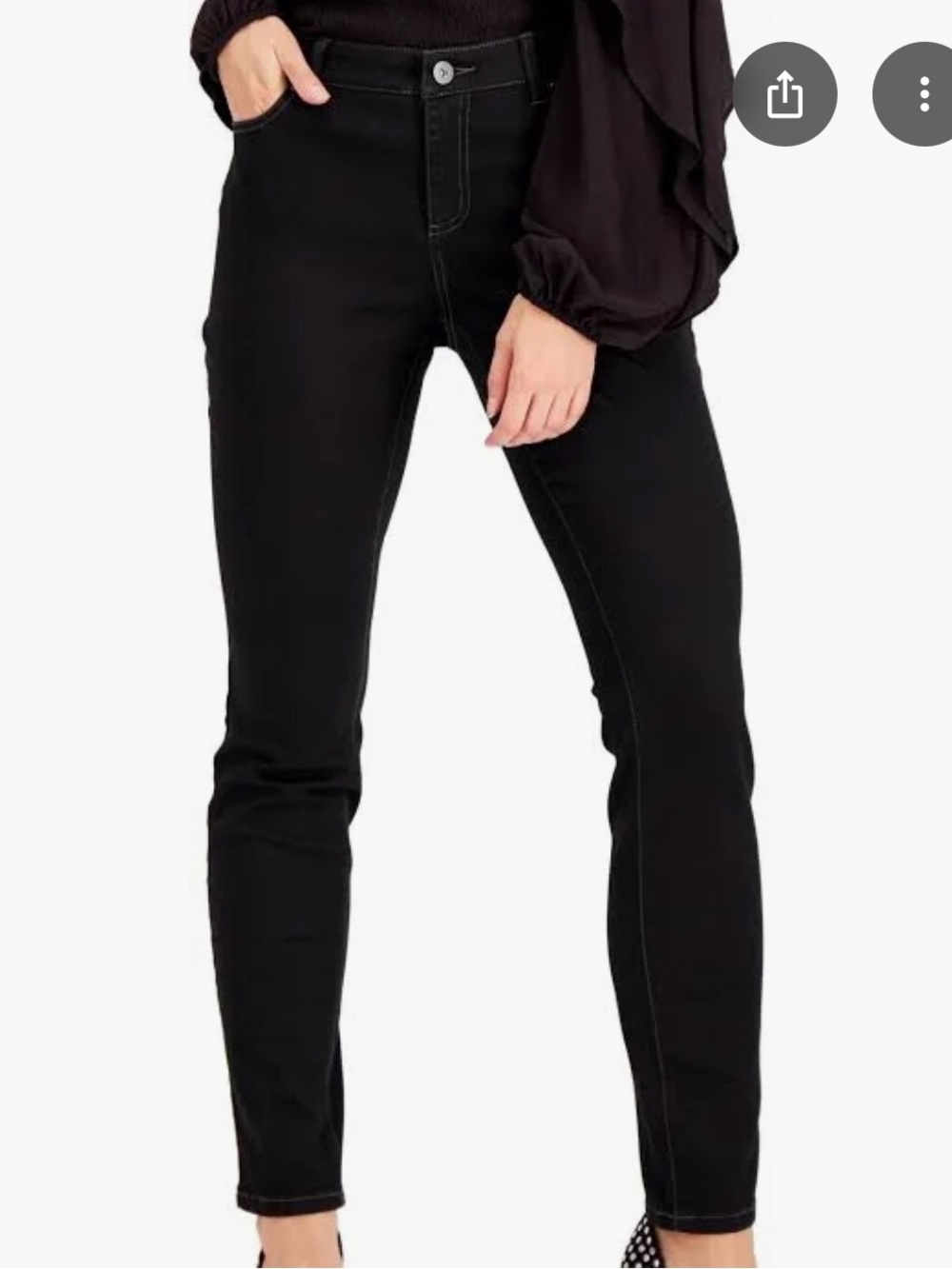 INC International Concepts Madison Skinny Black Jeans Size 12/31